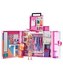 Playset Barbie closet de ensueño con muñeca