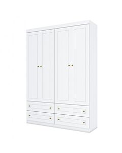 Ropero Americano 4 Puertas Blanco